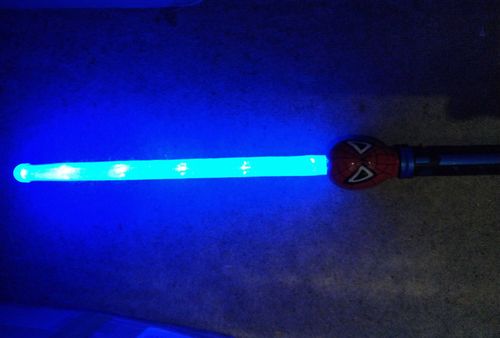 LED leucht Schwert Lichtschwert spider Warrior mit SOUND 75 cm neu