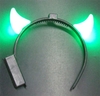 Teufelshörner Grün Leucht Blink Bock Horn LED Licht Hörner Green color