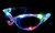 3A NEU 2022 Space LEUCHT LED BRILLE Transparent mit MULTICOLOR LEDs Shining Star