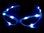 Blink Brille LED leucht BLAU CRAZY GLASSES blue Leuchtbrille 3 Programme