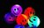 Smilie mit Licht - BALL mit LED Blinken bei Aufschlag multicolor. flummi
