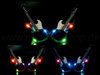 Leucht Brille LED gitarre Guitarre rot grün blau- CRAZY FLASHING GLASSES.flashing