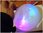 LED Ball Fun Ballon Glitzer mit buntem Licht Luftblase Spielball max 25 cm aufblasbar