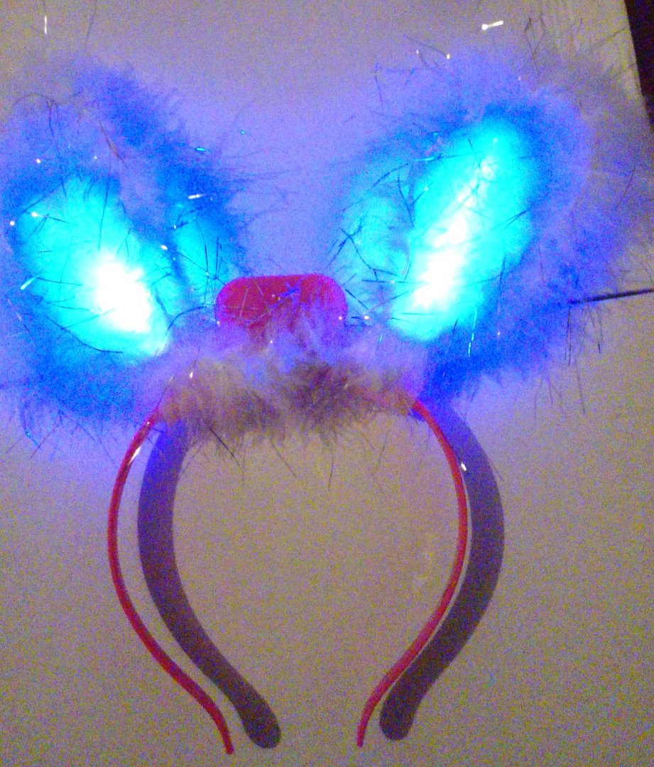 Paar Ohren Häschen Bunny mit Blinkeffekt Kopfschmuck 
