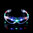 Leuchtbrille LED Spider man Spinnen Mann BLAU ROT GRÜN  Multicolor LEUCHT BRILLE