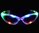3 A Party Brille MULTI LED Disco brille Retro Partybrille transparent