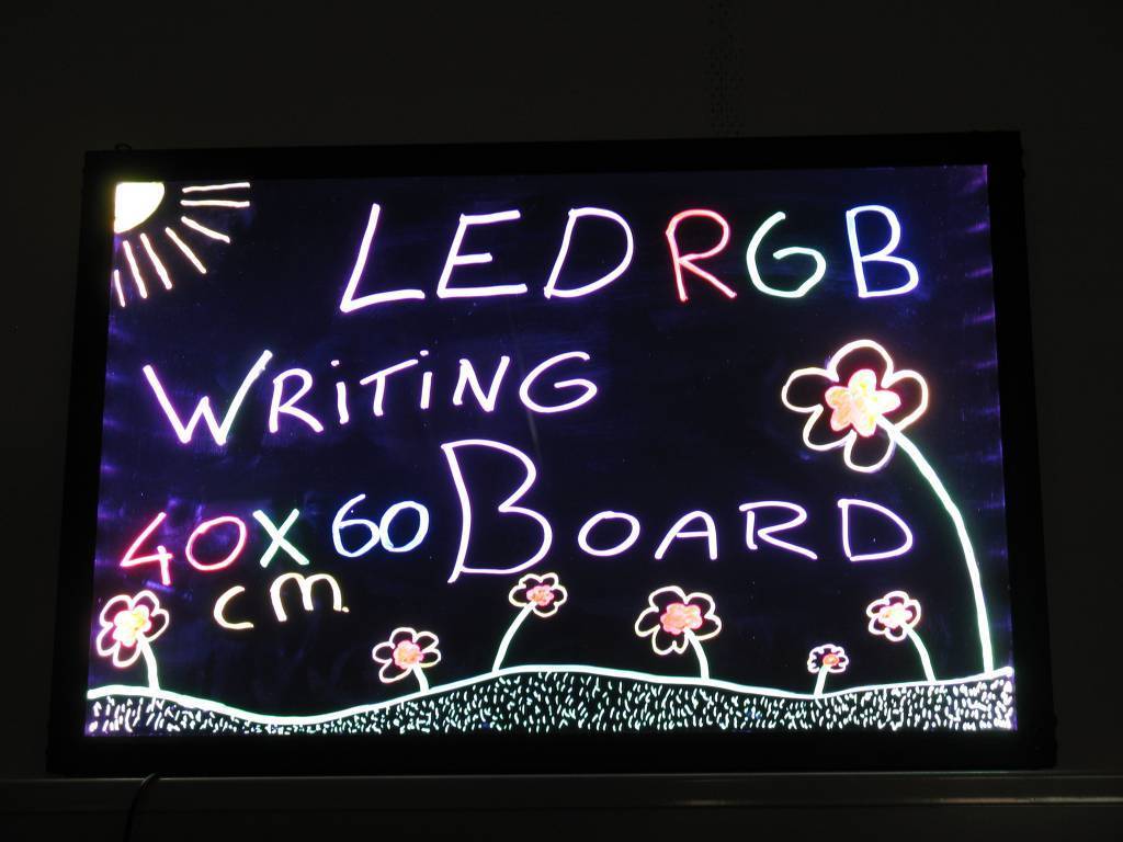 LED Schreibtafel Licht-Tafel Werbetafel GrOße Writing Board mit Marker Stifte 