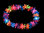 LED Hawai Kette Blumenkette mit Licht PINK ORANGE BLAU GRÜN RAINBOW