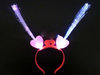 LED Blink Leucht Haarreifen Glasfaser Herz FIBER OPTIK ROT PINK