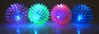"Flashing Spiky "Massage LED Ball 6,5cm - blinken beim Aufprall orange, blau,pink und grün