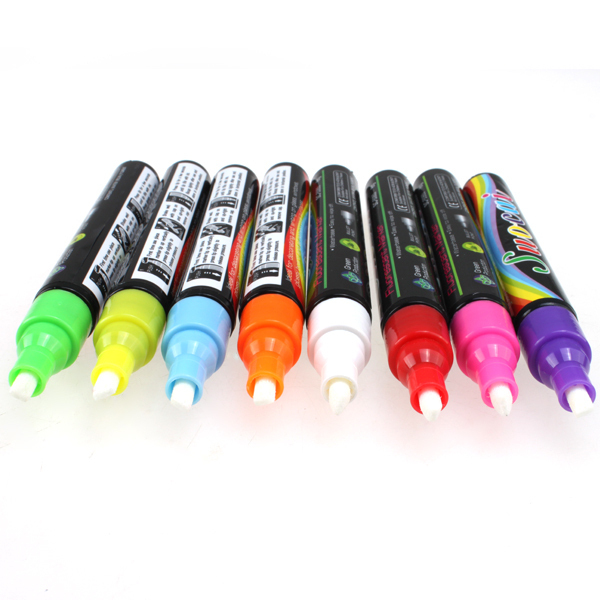 Neon Stifte/Marker für Leuchttafel Werbetafel Schreibtafel Rot-Grün-Gelb-Blau 