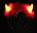 Blink Leucht Bock Hörner Haarreifen Teufels rot blau pink Federn Devils Horns