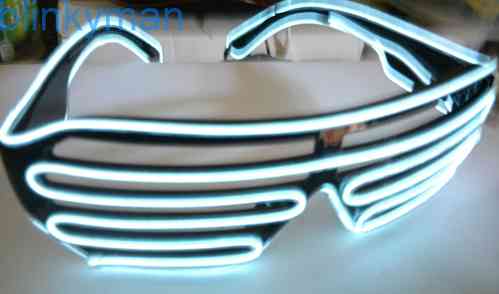 NEU 2023 ! Party Brille EL Disco SPACE Rave 77 Partybrille shutter carre ray ba style sound active