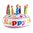 Aufblasbare Torte Geburtstags Torte Happy Birthday ca. 27 cm Geburtstagstorte
