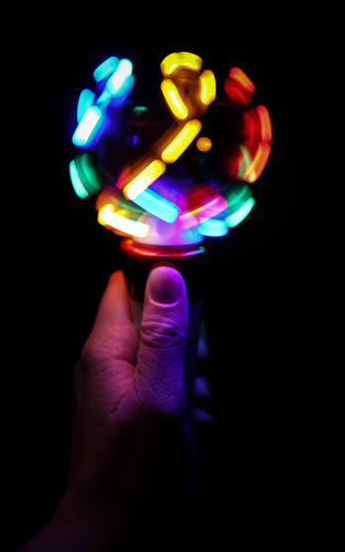 LED ROTOR MEGA 3D Zauber WIRBLER bunte LEDs 3 D  Flashing Ball BLAU ROT