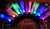 LED Blink Haarreifen Irokese 2022 Drehbar um 360 GRAD blinkend 8x Glasfaser Wedel NEU iro