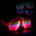 14 Stunden LED POWER Party Rolladen Brille - Geräuschpegel aktiviert AKKU wiederaufladbar PINK