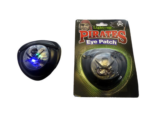 Piraten LED Augenklappe Augen Klappe mit Licht Blinkfunktion Pirates blinkend