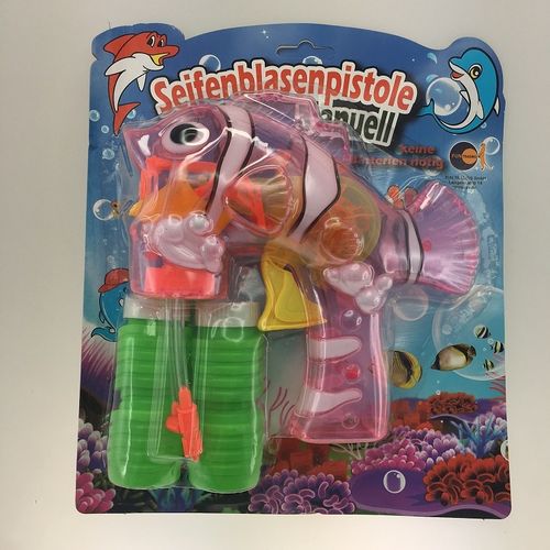 SEIFENBLASEN PISTOLE mit Licht BUBBLE GUN Clown Fisch  mechanisch