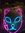 Hit der Saison ! Party Leuchtmaske  EL MASKE cat pink rot ElektroLumineszens Schlauch