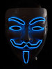 Hit der Saison ! Party Leuchtmaske  EL MASKE MUSKETIER Anonymous  ElektroLumineszens Schlauch