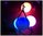 LED blinkende POI POIs Kugel an Band Ball Jonglieren Kreisel 6 Programme Regenbogen