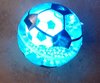 LED Gummiball Flummi 65mm mit Glitzerball leuchtendem Fußball Blinken bei Aufprall