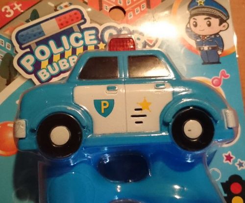 Seifenblasen Pistole BUBBLE GUN Auto Polizeiauto LED mit Licht  und Sound