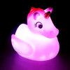 Blink Badeente LED Aufleuchtendes Einhorn Farbe pink weiss - Multicolor blinkend