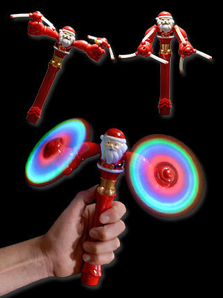 LED XXL MEGA Weihnachts DOPPEL WIRBLER Rotor SPACEBALLS fliegende BÄNDER bunte LEDs