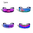 Blue Tooth App Control Vollfarb LED Brille Scrolling Display DIGI programmierbar bluetooth