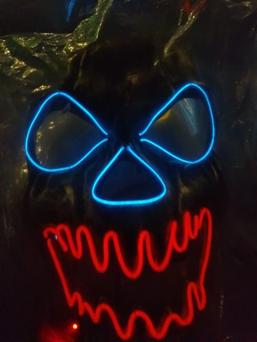 Hit der Saison ! Party Leuchtmaske EL MASKE SKULL 2 color Elektro Lumineszens ELWire